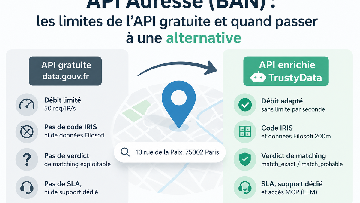 API Adresse (BAN) : les limites de l'API gratuite et quand passer à une alternative