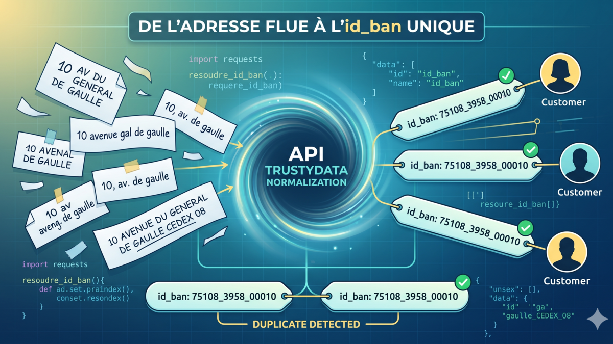 Dédoublonner un fichier client par adresse normalisée
