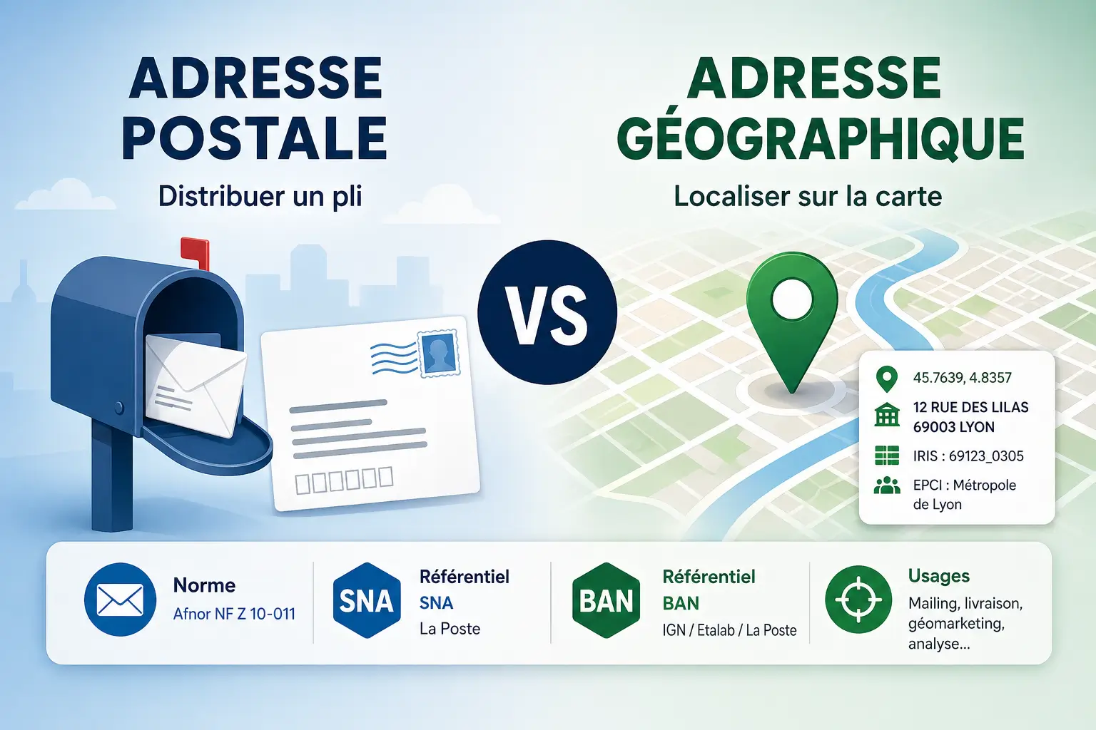 Normalisation d'adresse : référentiels RNVP et validation postale pour vos bases clients