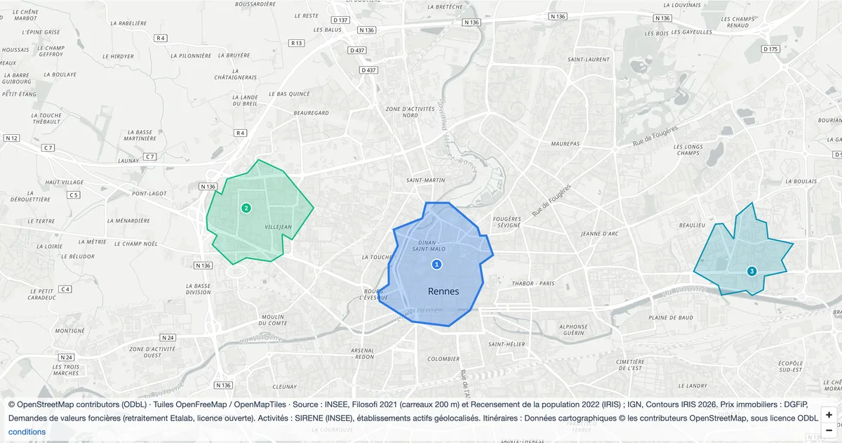Où ouvrir la prochaine boulangerie ? Trois emplacements à Rennes, chiffrés