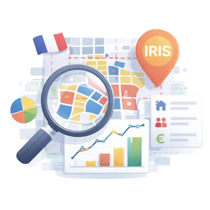 Icône géocodage statistique IRIS INSEE